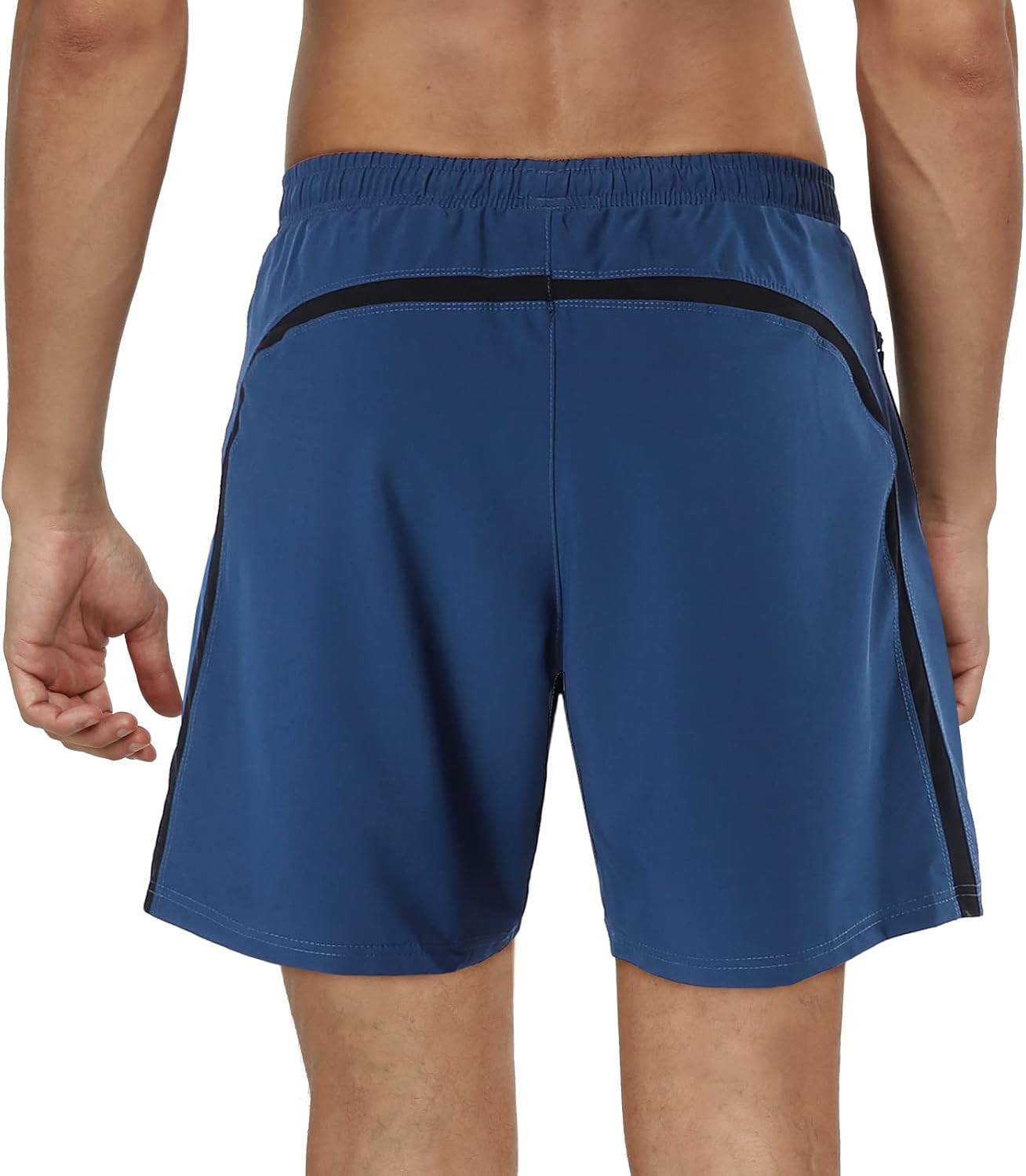 BERGRISAR Men's 7'' Active Running Shorts 2 in 1 with Phone Pocket BG600