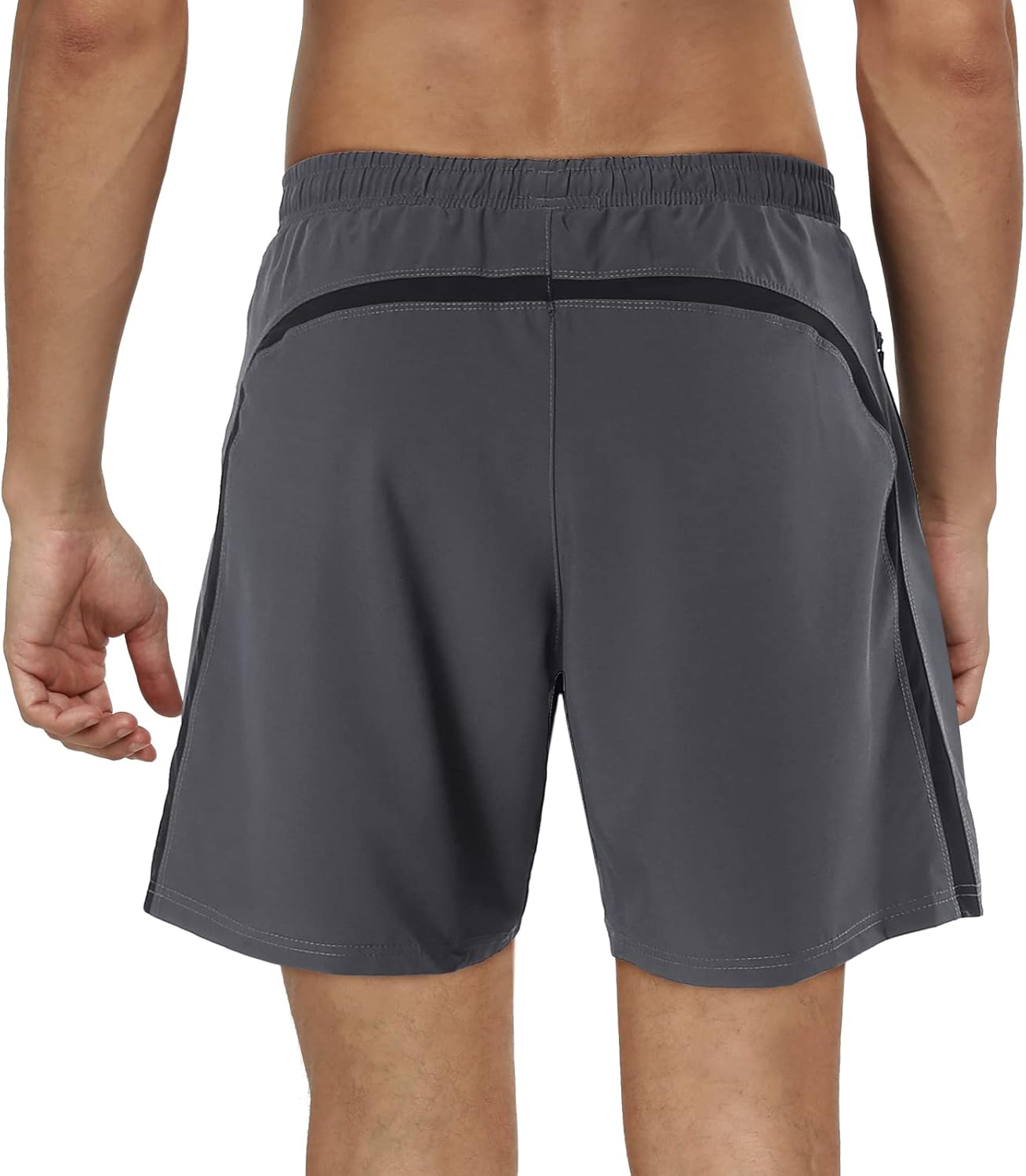 BERGRISAR Men's 7'' Active Running Shorts 2 in 1 with Phone Pocket BG600