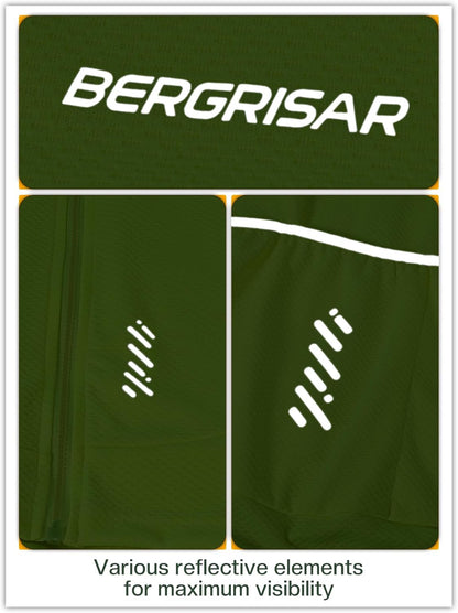 BERGRISAR Men's Long Sleeve Cycling Jersey Spring Fall Road Bike Shirt Biking Bicycle Mountain Bike Jersey