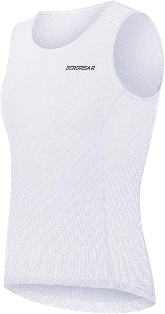 BERGRISAR Cycling Base Layer Men Anti-Sweat Cycling Jersey Sleeveless Quick Dry Bicycle Undershirt