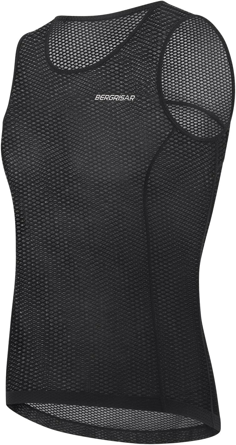 BERGRISAR Cycling Base Layer Men Anti-Sweat Cycling Jersey Sleeveless Quick Dry Bicycle Undershirt