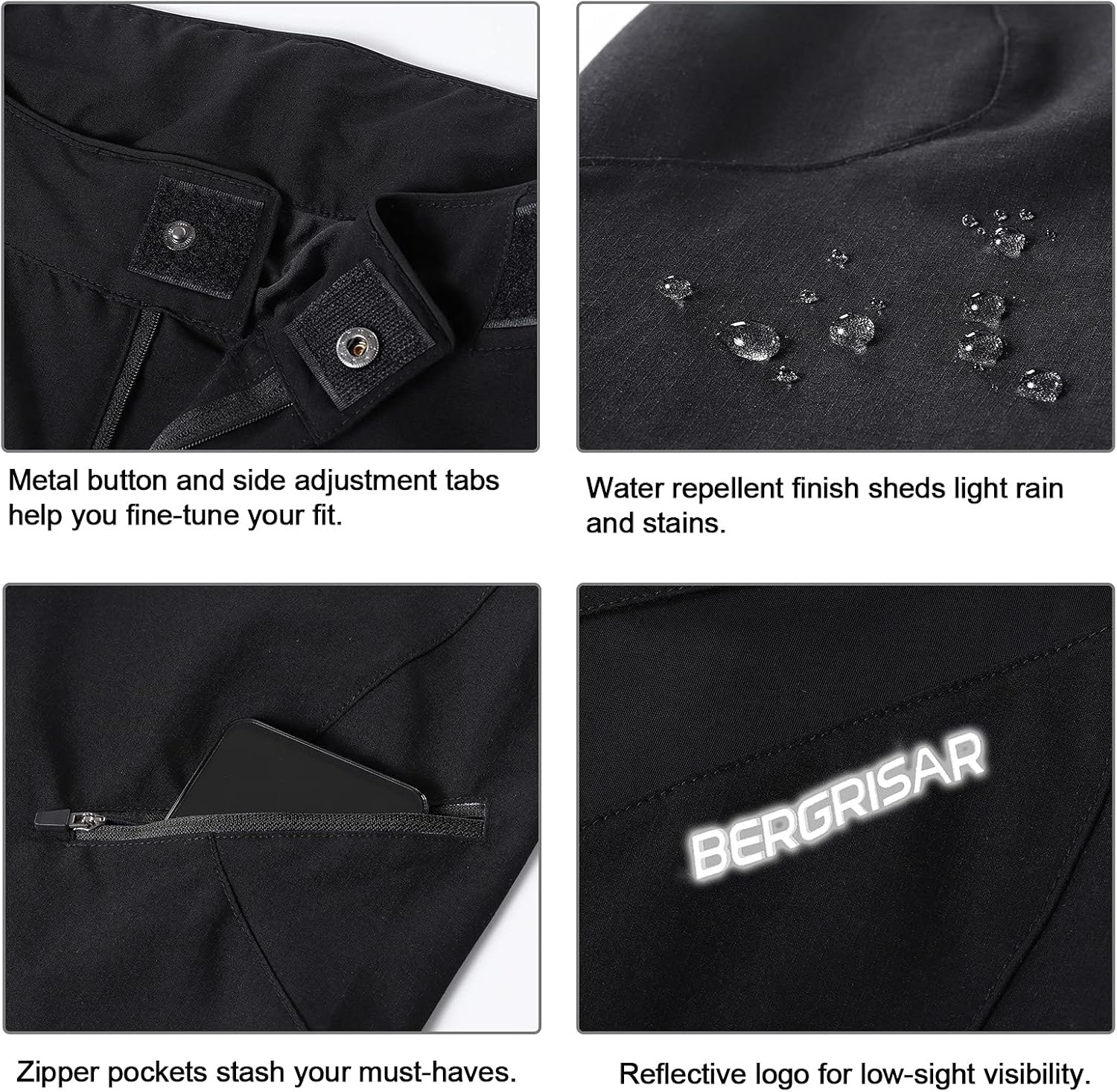 BERGRISAR Fietsbroek Heren 4D Gel Gewatteerde Fietsonderbroek BERGRISAR Fietsbroek Heren 4D Gel Gewatteerde Fietsonderbroek